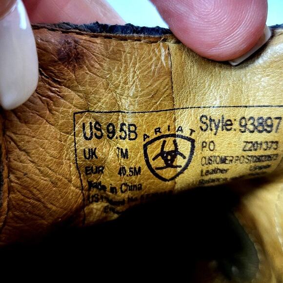 Ariat Brown Leather Clog with Tassels Women's size 9.5 Mendocino 93897 Mule Shoe - Picture 7 of 9